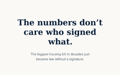 Congress Passed the Biggest Housing Bill in Decades. The President Let It Become Law By Doing Nothing.